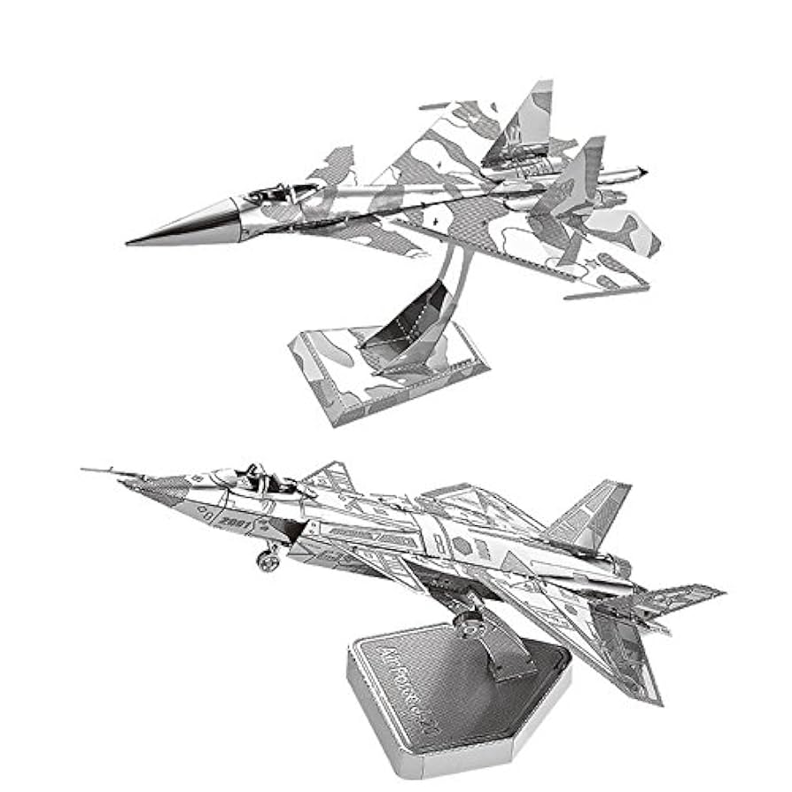 Amazon.co.jp: [Mout]2個 3Dメタルパズル Su34 爆撃機 + J20